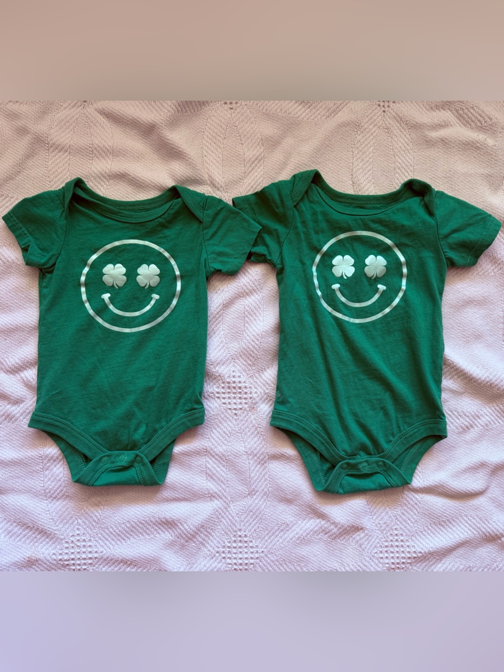 George Lucky Shamrock Bodysuits | 3-6M & 6-12M | TWIN